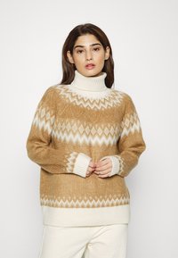 ONLY Petite ONLMARJANA HIGHNECK - Camisola - toasted coconut/taupe gray/pumice stone/humus