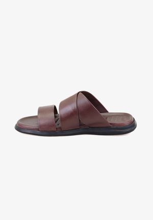 Pantolette flach - dark brown