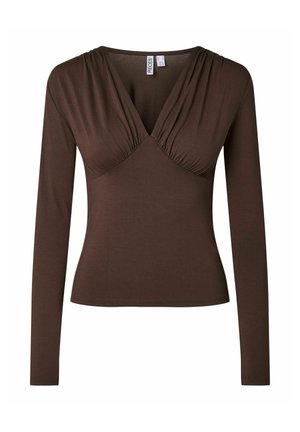 Pieces, LONG SLEEVED TOP PCSALLY - T-shirt à manches longues - hot fudge