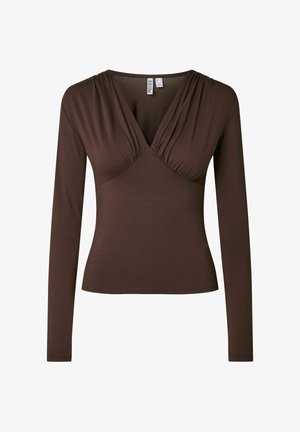 Pieces, LONG SLEEVED TOP PCSALLY - T-shirt à manches longues - hot fudge