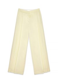 WIDE PLEATED - Trousers - beige