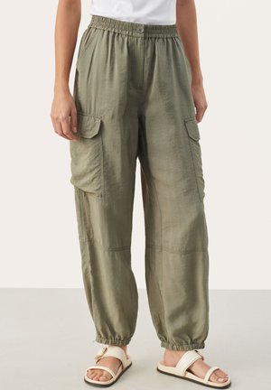 Pantalones cargo - vetiver