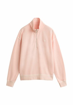 GANT, WASHED SHIELD HALF-ZIP  - Sweatshirt - apricot pink