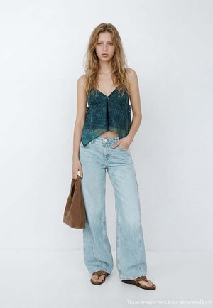Mango Kids TEEN - Pernera ancha - medium vintage blue