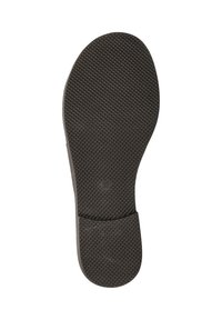Black rubber shoe sole with textured grip pattern, rounded toe, and a small raised section at the heel. Marked with size 37.