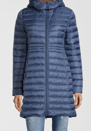 Abrigo de plumas - metallic blue