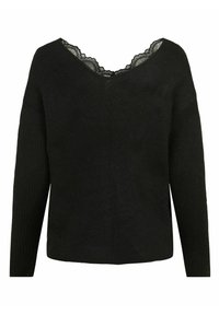 VILA Stickad tröja - black