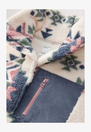 Next BORG - Suéter de forro polar - cream pink blue print