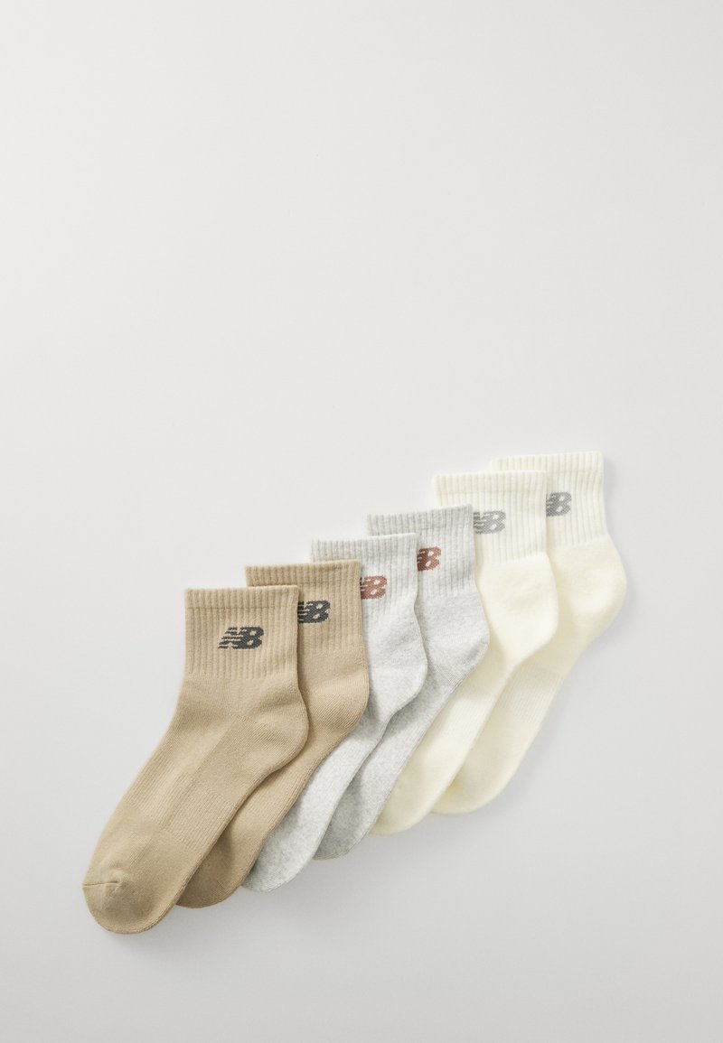 New Balance EVERYDAY ANKLE SOCKS UNISEX 6 PACK - Chaussettes - beige/brown