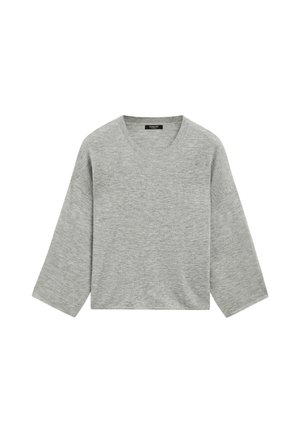 Massimo Dutti, FINE-KNIT WOOL BLEND SWEATER - Strickpullover - grey