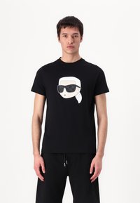 KARL LAGERFELD - CREW NECK - T-shirt con stampa - black Immagine in miniatura 1