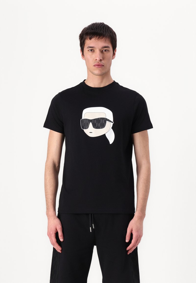 KARL LAGERFELD - CREW NECK - T-shirt con stampa - black, Ingrandire