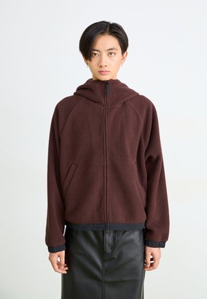 HOODED HELIX JACKET - Forro polar - palisander/black