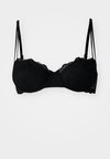 LIGHTLY LINED BALCONETTE SENSUAL STRETCH LACE - Balkonet - black