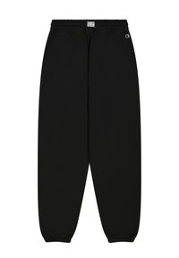 Zwarte sweatpants van een katoenmix, met een elastische tailleband, taps toelopende boorden en een klein logo geborduurd op de linkerdij.