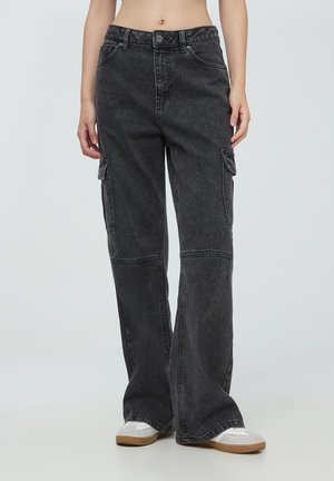 ACID WASH - Jeans bootcut - nero denim