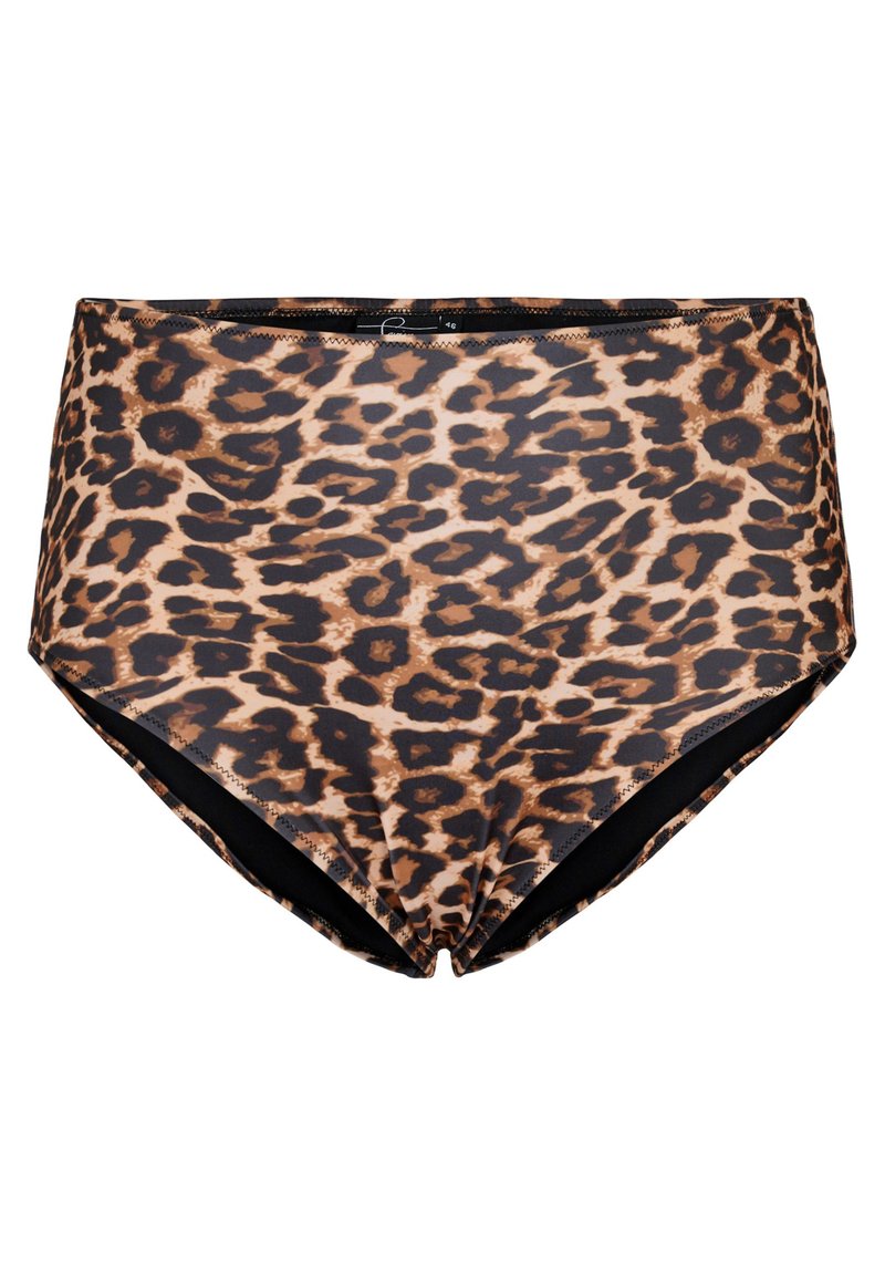 Zizzi HIGH WAISTED LEOPARD PRINT Bikini bottoms leopard print/brown