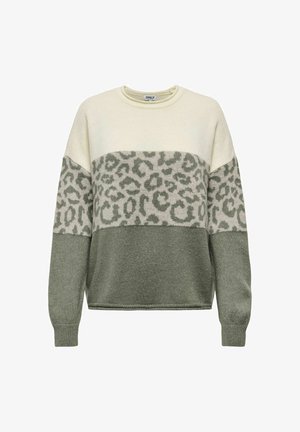 ONLY, ONLJADE ANIMAL O NECK - Pullover - whitecap gray