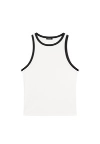 HALTER NECK WITH CONTRAST DETAIL - Top - white