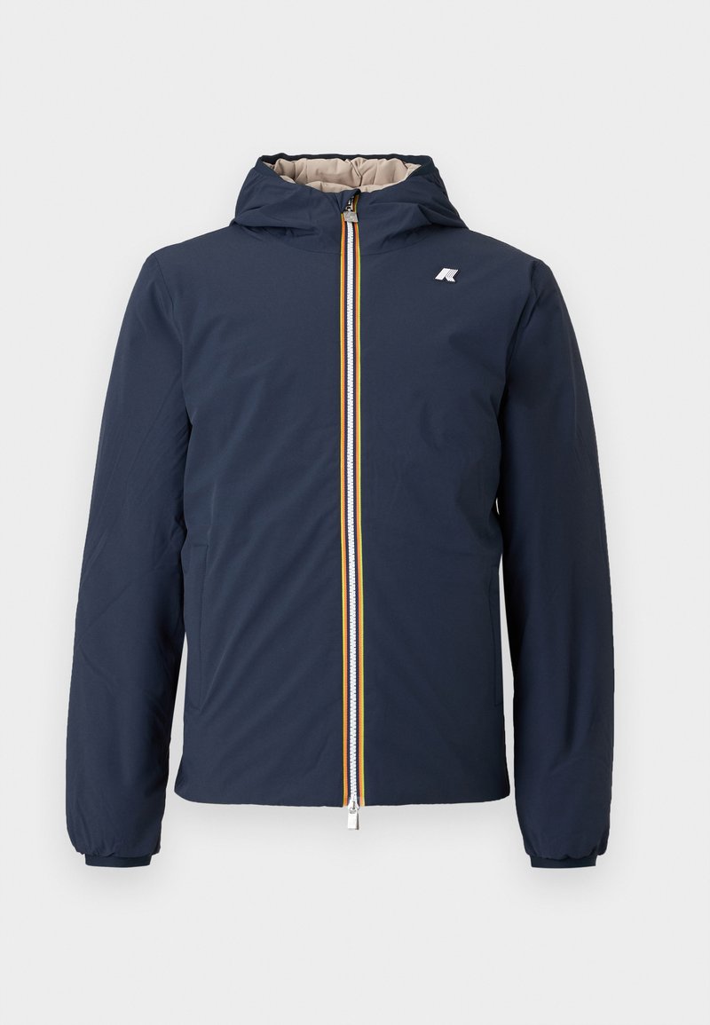 K-Way Homme Giubbotto Avec Capuche Bleu - Veste Légère Printemps/été - Neuf Avec étiquettes
