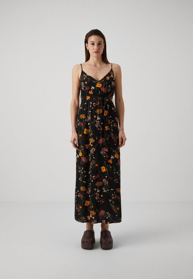 Vero Moda VMEASY SLIT MAXI V-NECK DRESS - Maksi suknelė - black/vicka