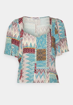 ONLY Tall ONLALMA LIFE TOP - Blouse - molten lava zigzag rhombus
