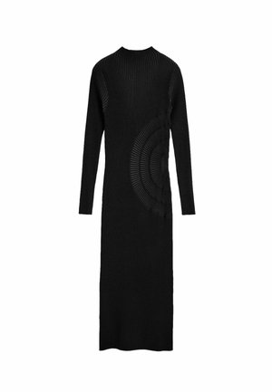 Desigual, LONG-SLEEVED KNIT DRESS - Etui-jurk - Black