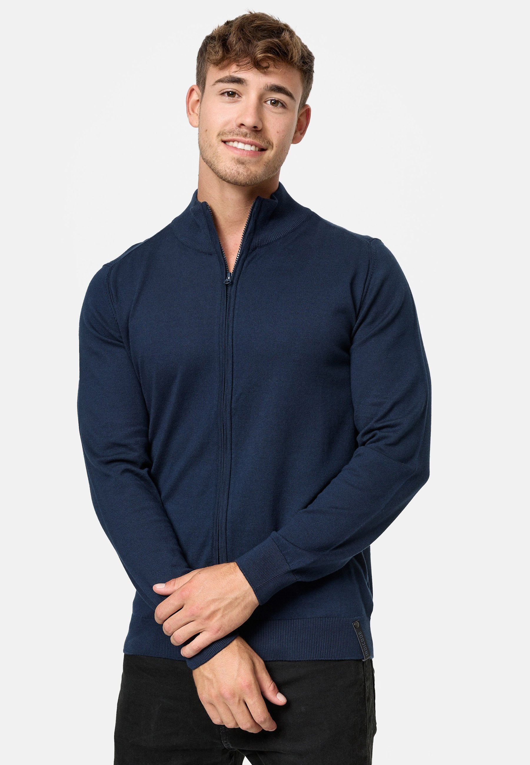 Cardigan Con Collo A Scialle Kallspin - In Lana E Poliestere, Bottoni Frontali - Foto 2