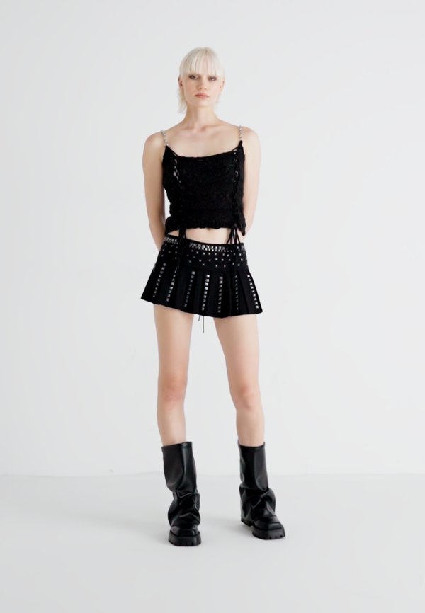 MICRO STUDDED SKIRT - Mini skirt2