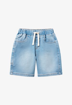 United Colors of Benetton, BERMUDA WITH DRAWSTRING WITH EMBROIDERED LOGO - Shorts di jeans - blue