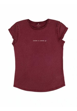 Mira Paris COMME CI COMME CA EMBROIDERY  ROLL UP  - T-shirt imprimé - dark red