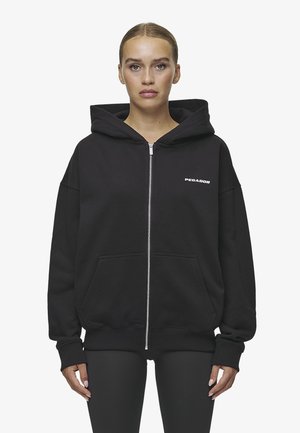 CLARITA OVERSIZED - Sweatjacke - black/white gum