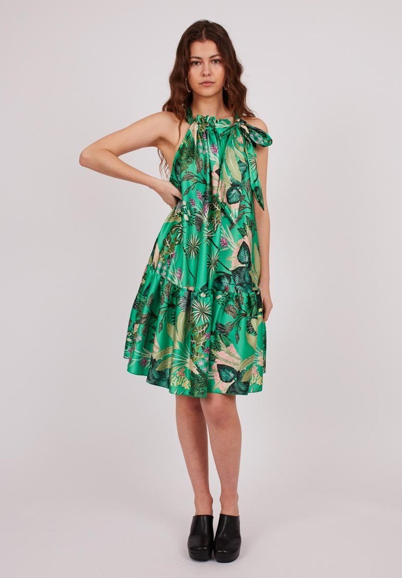 Damen Freizeitkleider | Dioxide SHORT BOW Freizeitkleid green/grün - TB30999 Damen Freizeitkleider | Dioxide SHORT BOW Freizeitkleid green/grün - TB30999