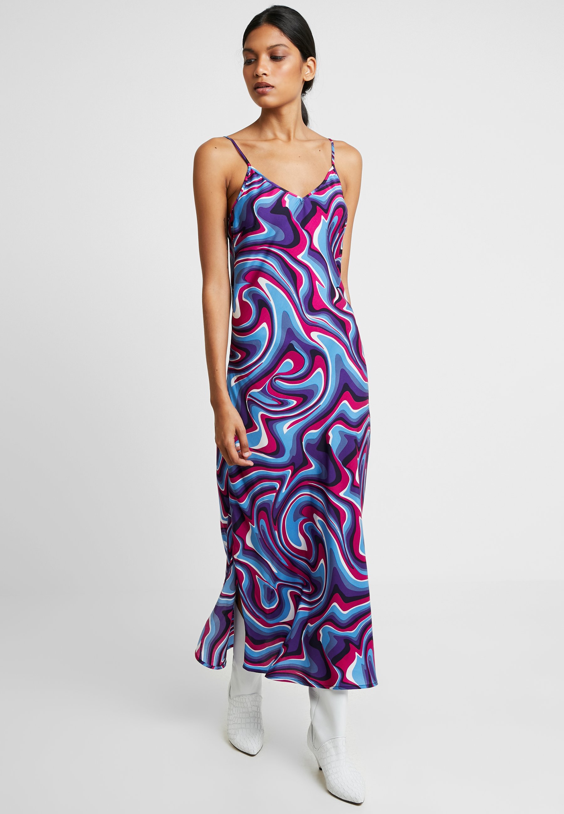 dusty blue maxi dress uk