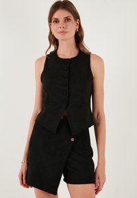 REGULAR FIT - Waistcoat - black