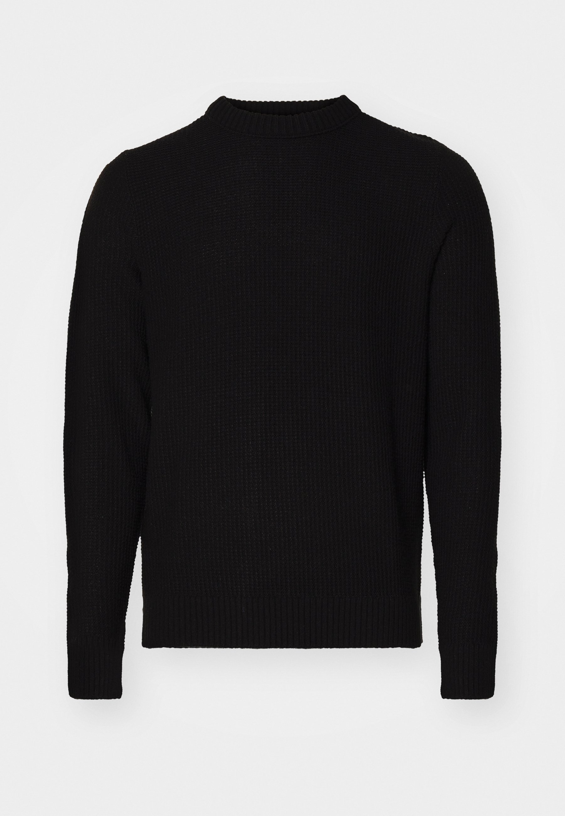 Jack & Jones JJROY KNIT CREW NECK - Jumper - black - Zalando