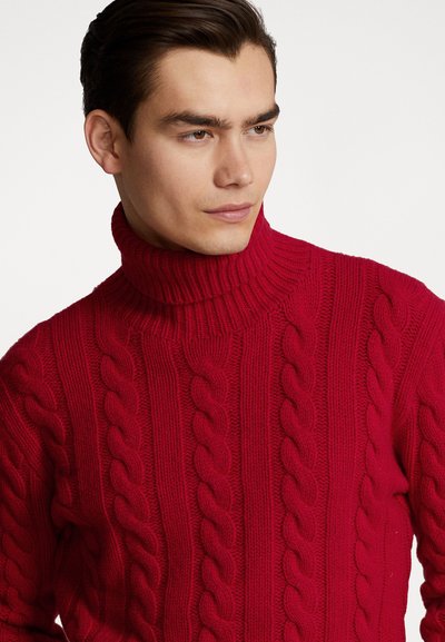Polo Ralph Lauren CABLE KNIT WOOL CASHMERE JUMPER UNISEX - Camisola - park ave red