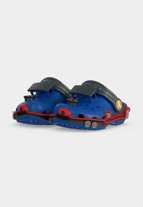 Crocs CLASSIC IAM TRAIN UNISEX - Slippers - blue bolt/carbon — foto 3