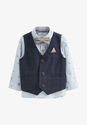SET WITH STANDARD - Liemenė - navy blue check