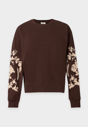 JDY, JDYIRMELIN DETAIL - Sudadera - coffee bean/whitecap gray