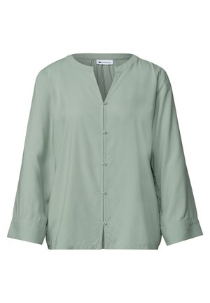 Street One, 3/4-ARM BLUSE MIT SPLIT NECK - Blouse - eucalyptus green