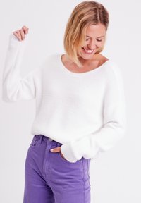 Cache Cache MIT LANGEN ÄRMELN UND RUNDHALSA - Strickpullover - ecru