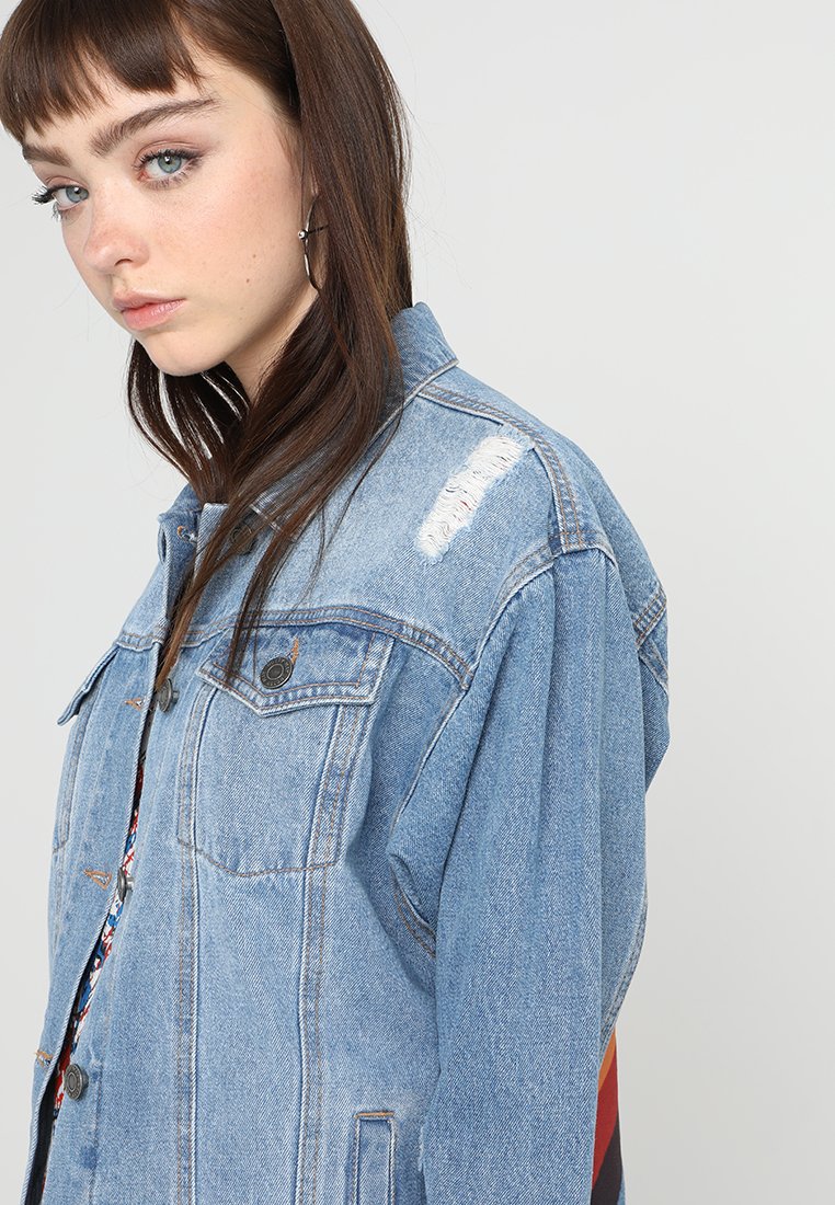 NMANGIE SHORT RAINBOW Spijkerjas medium blue denim NMANGIE SHORT RAINBOW Spijkerjas medium blue denim