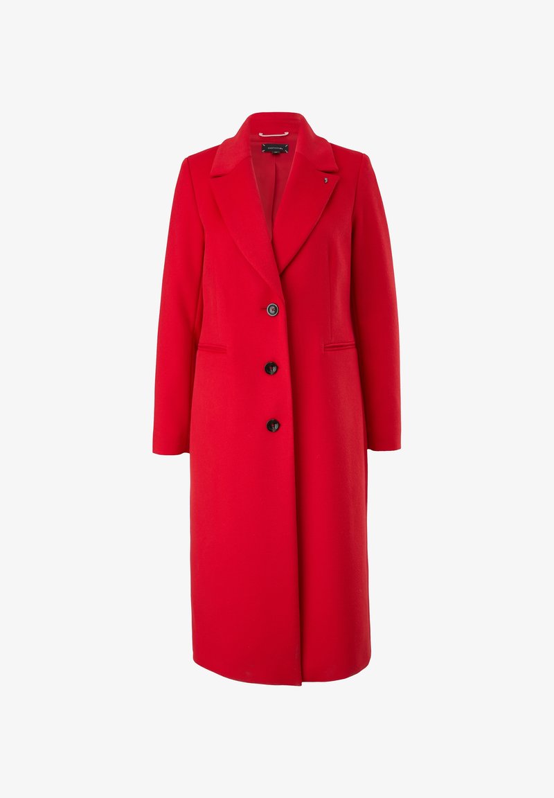 Wollmantel Damen Dunkelrot Kasuwa Wollmantel Kurz Rot Mantel Stoff