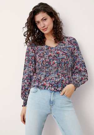 QS MET GESMOKTE DETAILS - Langarmshirt - multicoloured