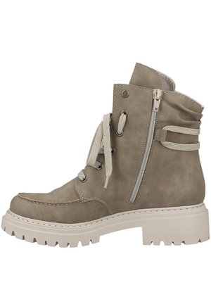 Stivaletti con plateau - beige