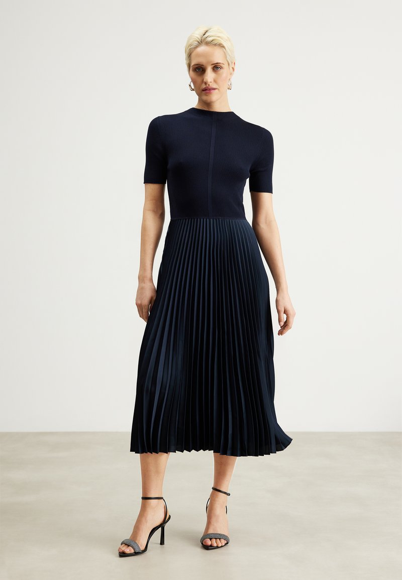 Robe En Jersey Ajustée French Connection - Taille 8 - Bleu - Longueur Genoux - Occasion Très Bon état