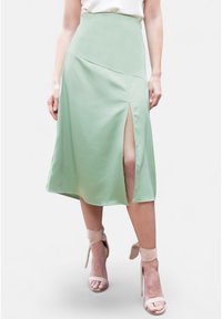 HotSquash MIDI WITH SIDE SPLIT - sukňa v tvare A - mint