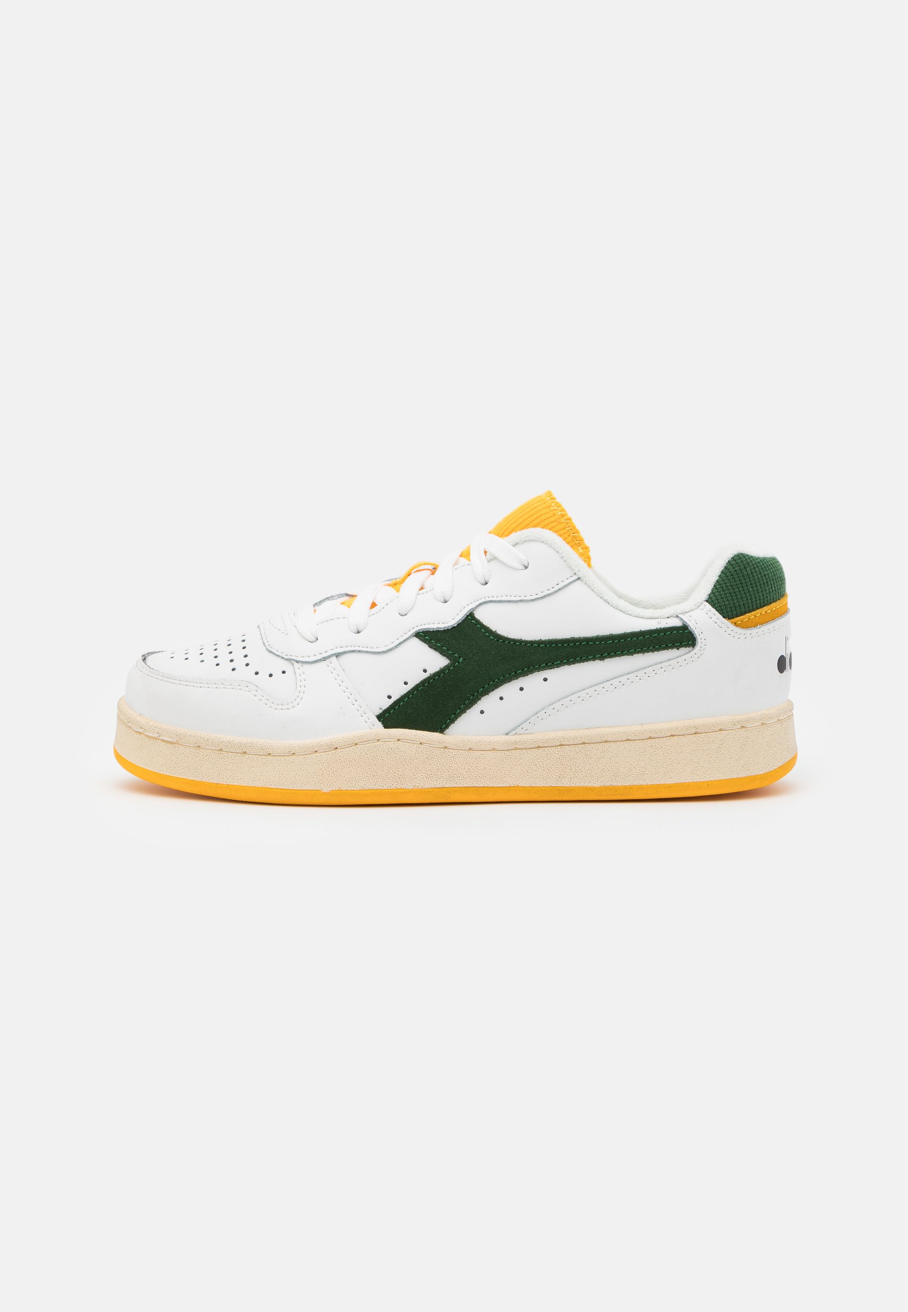 Diadora MI BASKET ICONA UNISEX - Sneaker low - white/greener  pastures/goldfinch/weiß - Zalando.ch