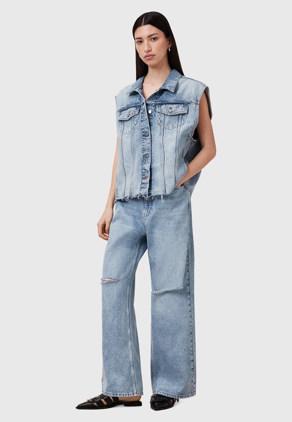 LAURA JACKET - Waistcoat - light indigo3